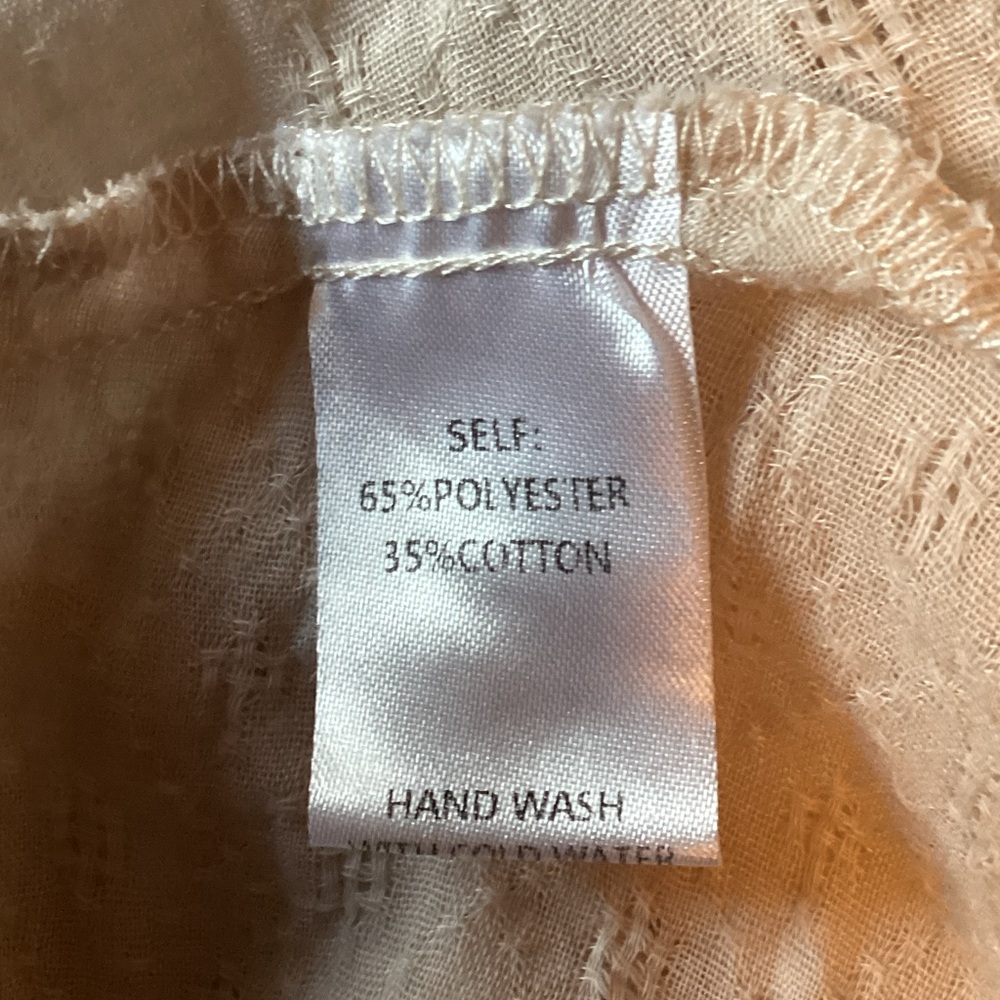 Easel Artsy Cream V-Neck Tunic Top Size Small - Picture 6 of 7